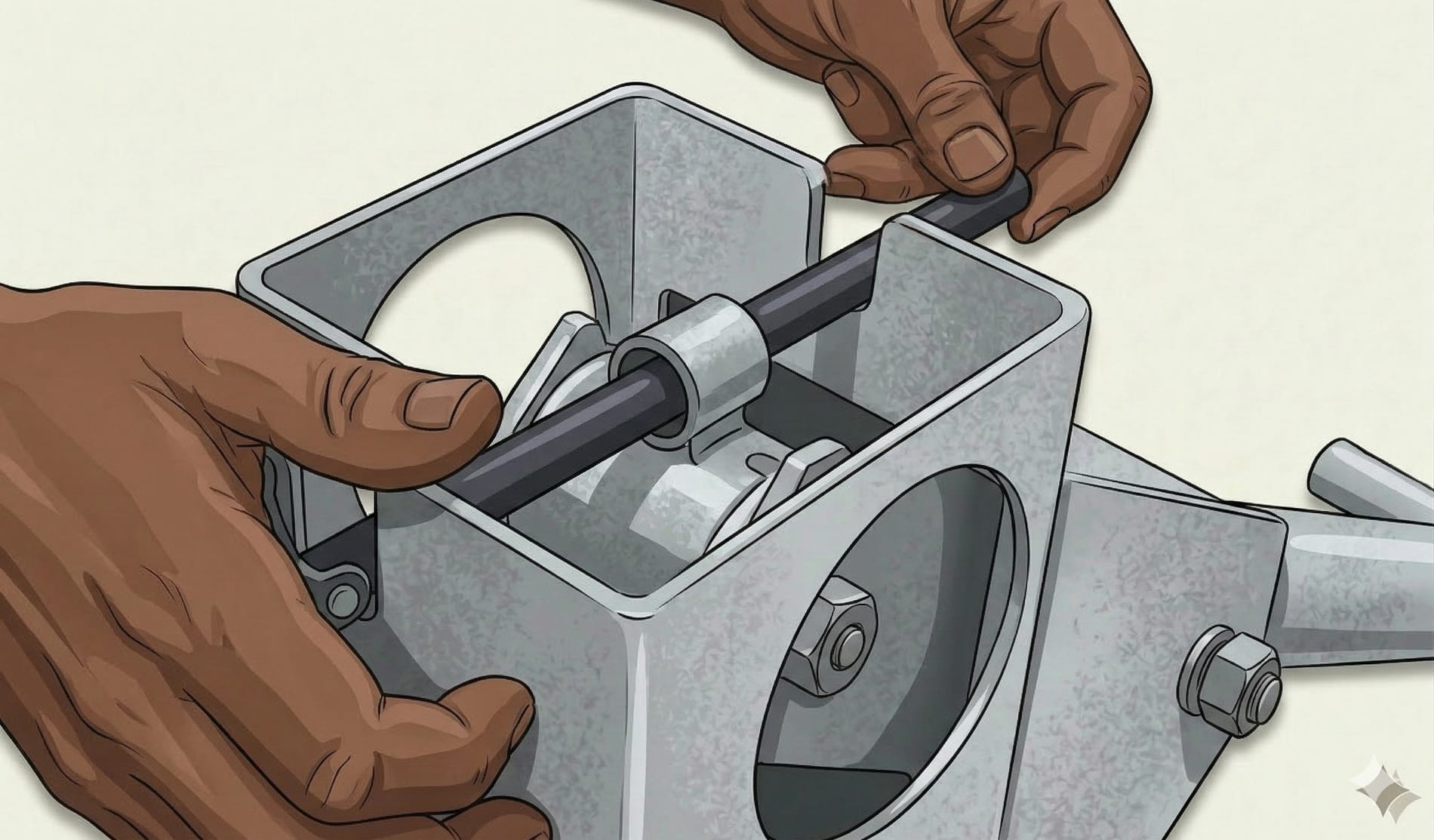 Support Rod Hanger with Wrench